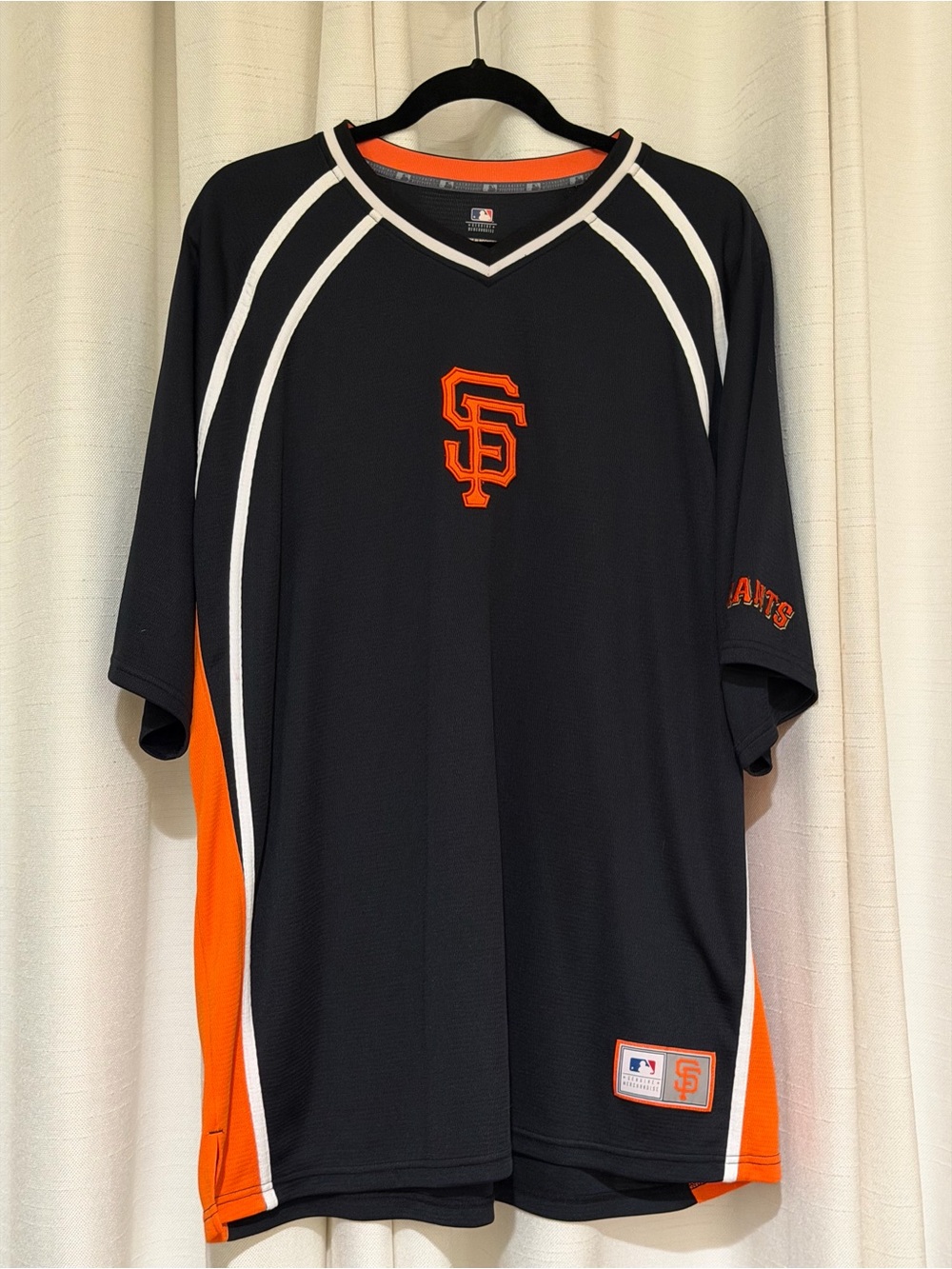 Vintage San Francisco Giants Jersey 2XL Black Orange MLB Genuine Merchandise
